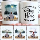 Personalized Mug, Unique Gifts For Cat Dad, Man & 2 Cats Customized Coffee Mug With Names Personalized Mug, Unique Gifts For Cat Dad, Man & 2 Cats Customized Coffee Mug With Names