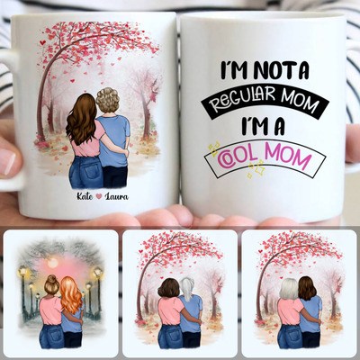 Mother & Daughter Customized Coffee Mug With Names, Personalized Mug, Unique Gifts For Mom