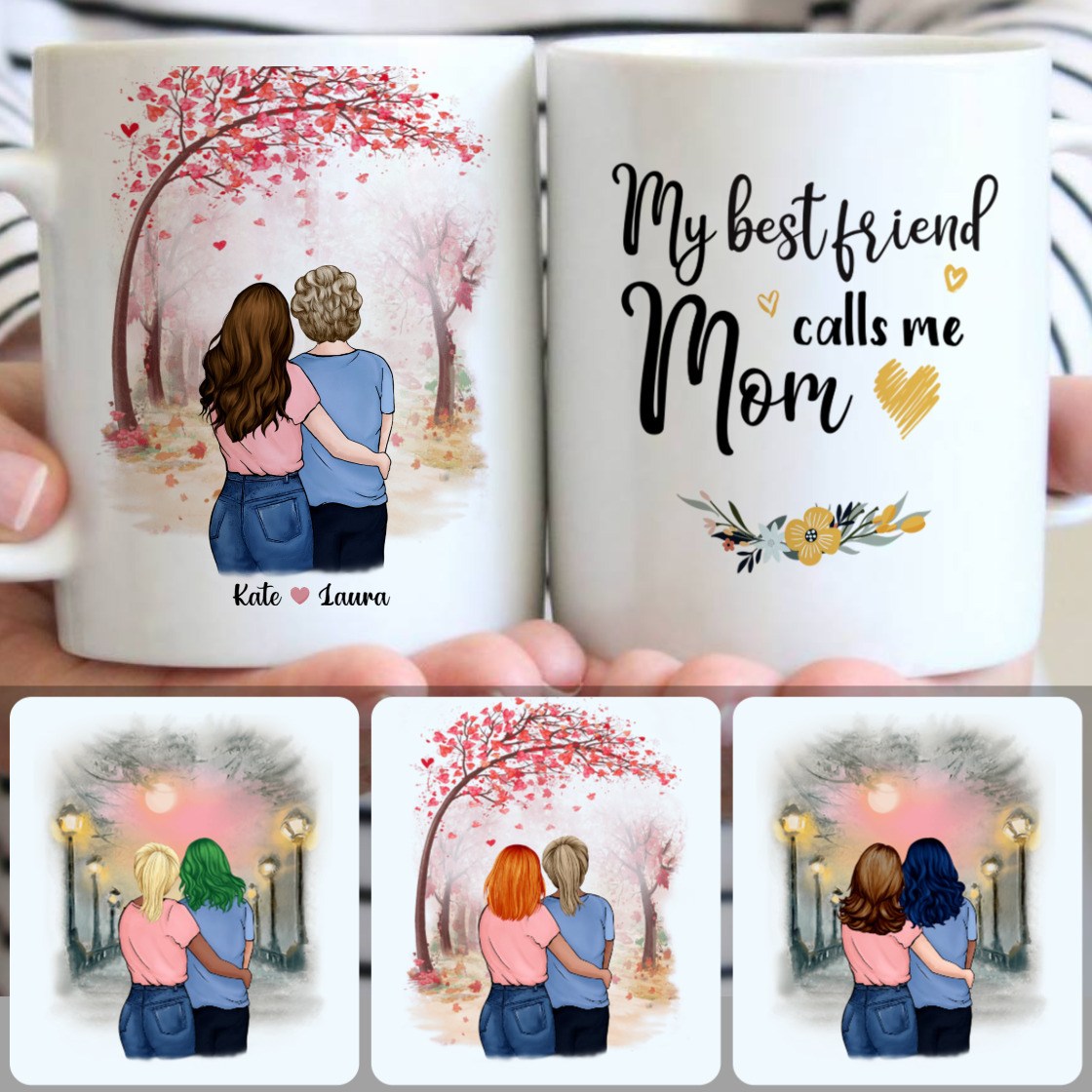 Personalized Mug, Unique Gifts For Daughters, Mother & Daughter Customized Coffee Mug With Names Personalized Mug, Unique Gifts For Daughters, Mother & Daughter Customized Coffee Mug With Names