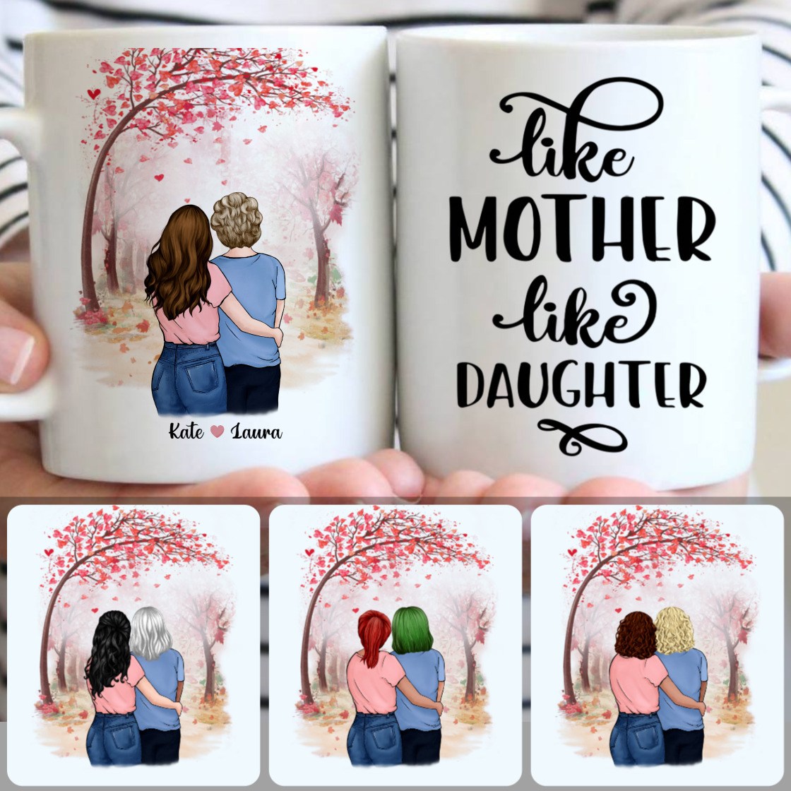 Personalized Mug, Best Gifts For Daughters, Mother & Daughter Customized Coffee Mug With Names