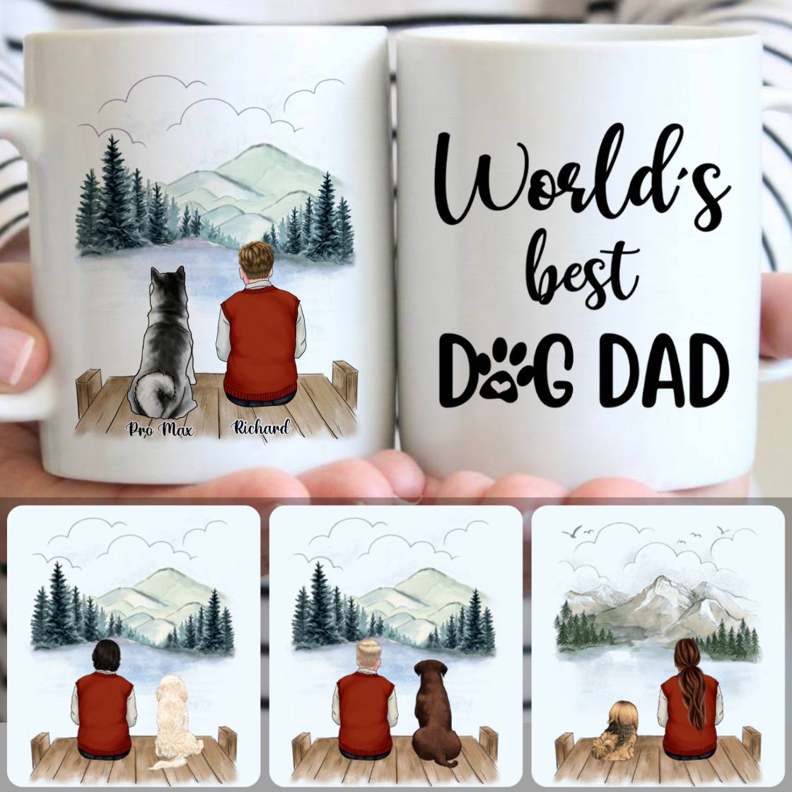 Personalized Mug, Special Gifts For Husband, Old Man & Dog Customized Coffee Mug With Names Personalized Mug, Special Gifts For Husband, Old Man & Dog Customized Coffee Mug With Names
