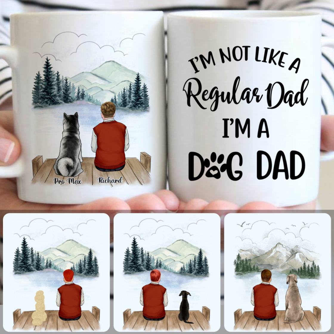 Personalized Mug, Meaningful Gifts For Brothers, Old Man & Dog Customized Coffee Mug With Names