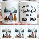 Personalized Mug, Creative Gifts For Dog Dad, Man & 2 Dogs Customized Coffee Mug With Names Personalized Mug, Creative Gifts For Dog Dad, Man & 2 Dogs Customized Coffee Mug With Names