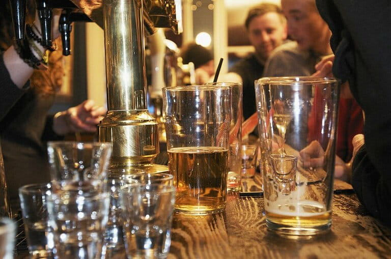 riotous drinking party in public bar riotous drinking party in public bar