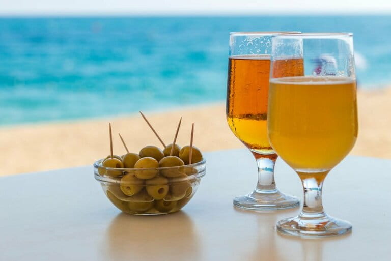 Beer and olives Beer and olives
