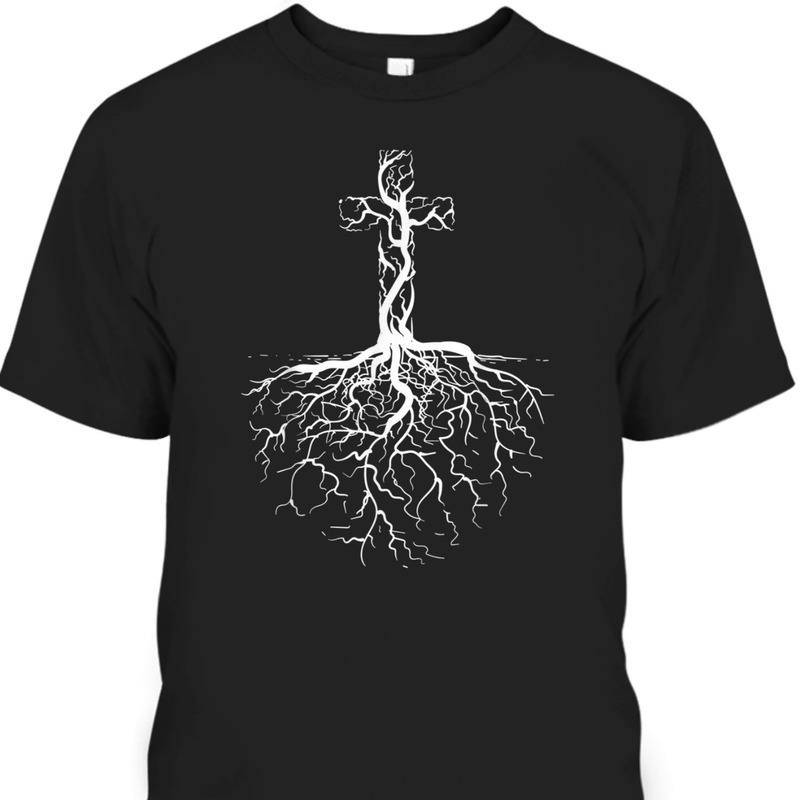 Christian Cross Cute Rooted In Christ Perfect T-Shirt For Believers