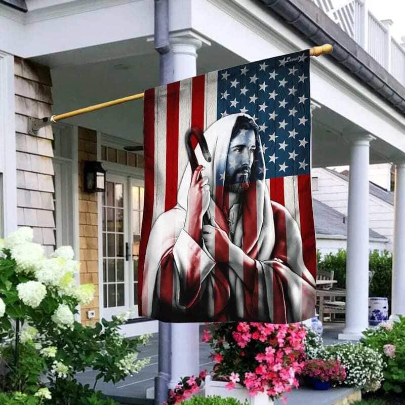 Jesus Christian US Religious Christian Garden Flag