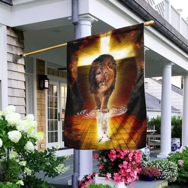 Jesus Is Alive The Lion And The Lamb Jesus Christ Lion And Lamb Religious Christian Garden Flag