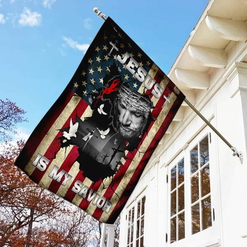 Jesus Is My Savior Religious Christian Garden Flag