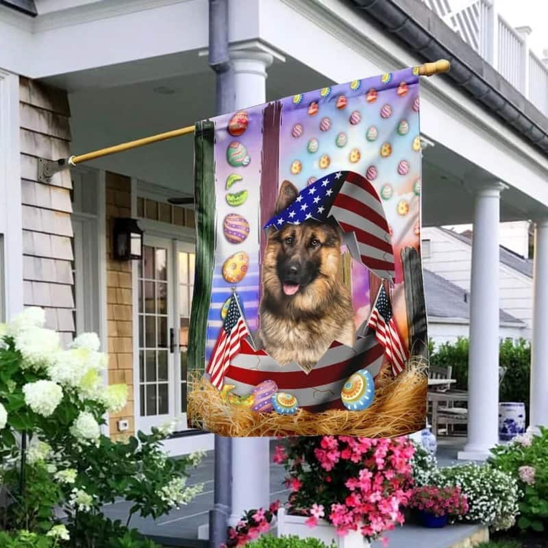 German Shepherd American Easter Religious Happy Easter ative Easter Garden Flag German Shepherd American Easter Religious Happy Easter ative Easter Garden Flag