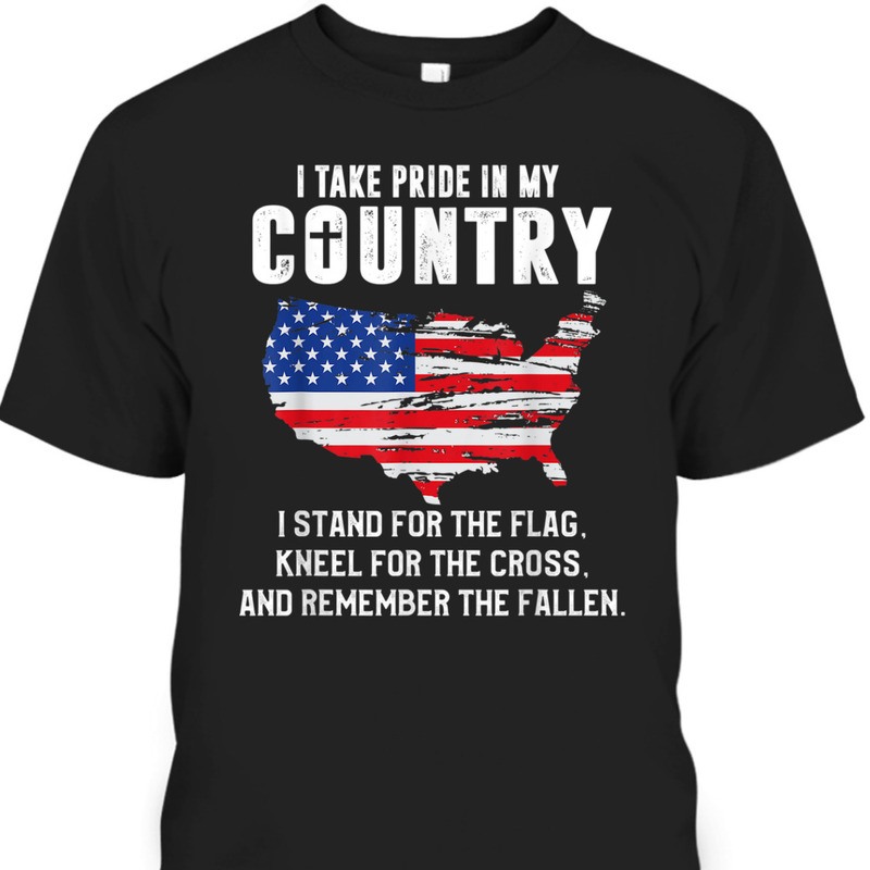 I Stand For The Flag And Kneel For The Cross Religious Veteran Memorial Day T-Shirt I Stand For The Flag And Kneel For The Cross Religious Veteran Memorial Day T-Shirt