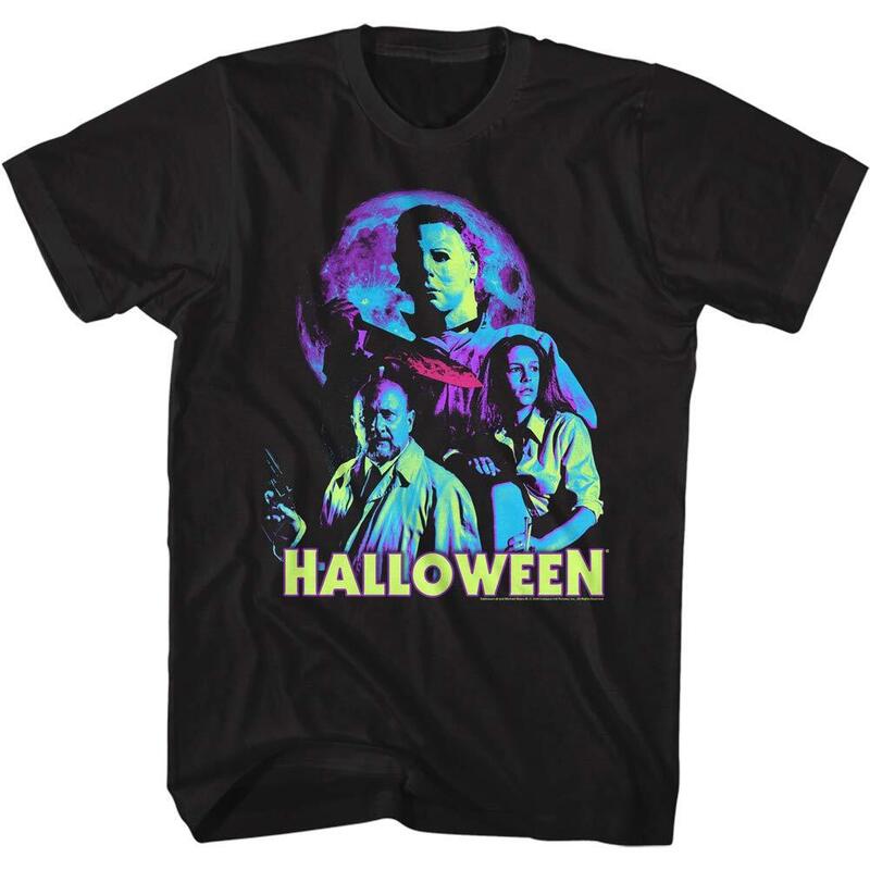 Michael Myers Halloween Neon Moon T-Shirt Michael Myers Halloween Neon Moon T-Shirt