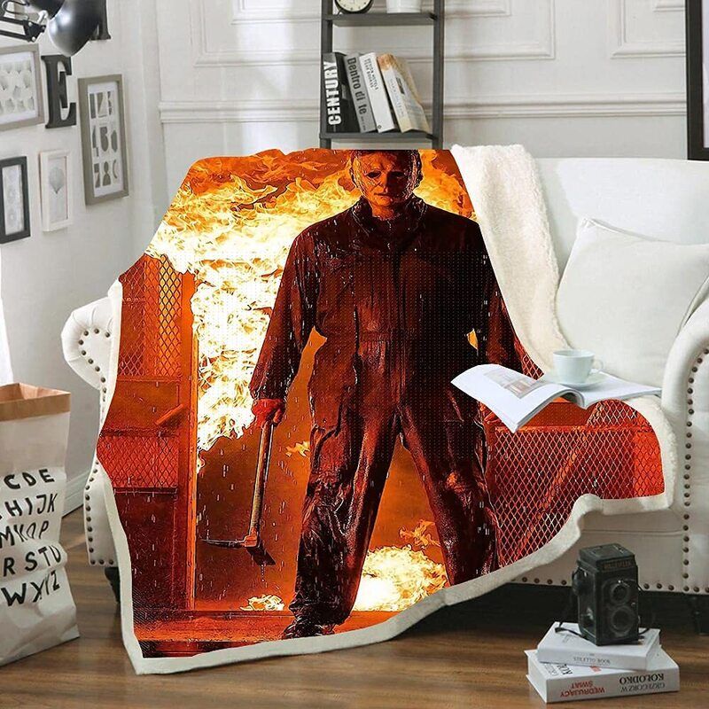 Michael Myers Halloween Horror Movie Throw Blanket
