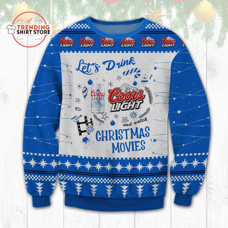Let's Drink Coors Light Ugly Christmas Sweater Let's Drink Coors Light Ugly Christmas Sweater