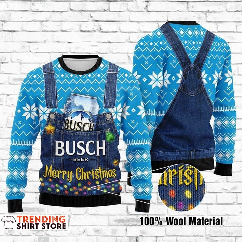Merry Christmas Busch Beer Ugly Christmas Sweater Merry Christmas Busch Beer Ugly Christmas Sweater