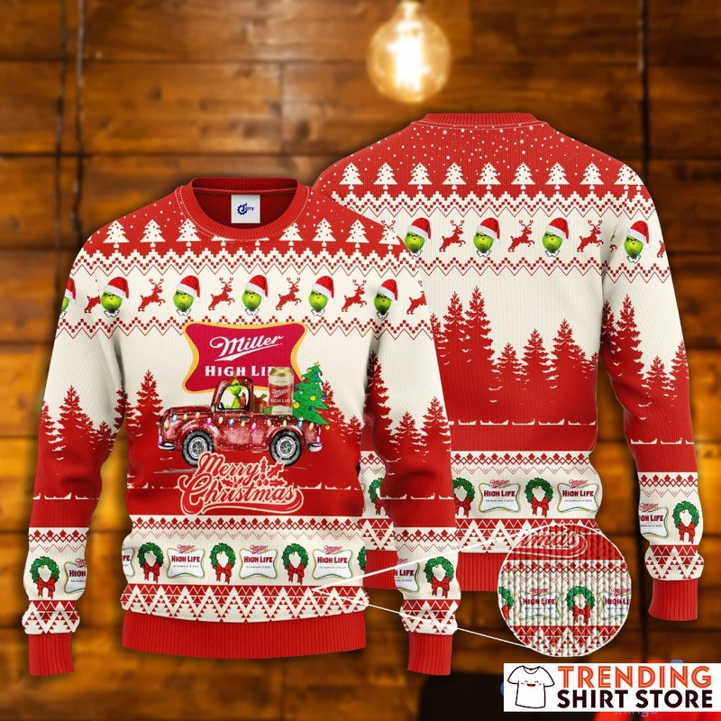 2017 Miller Lite Ugly Christmas sweater hotsell and Miller High Life RedKap work shirt