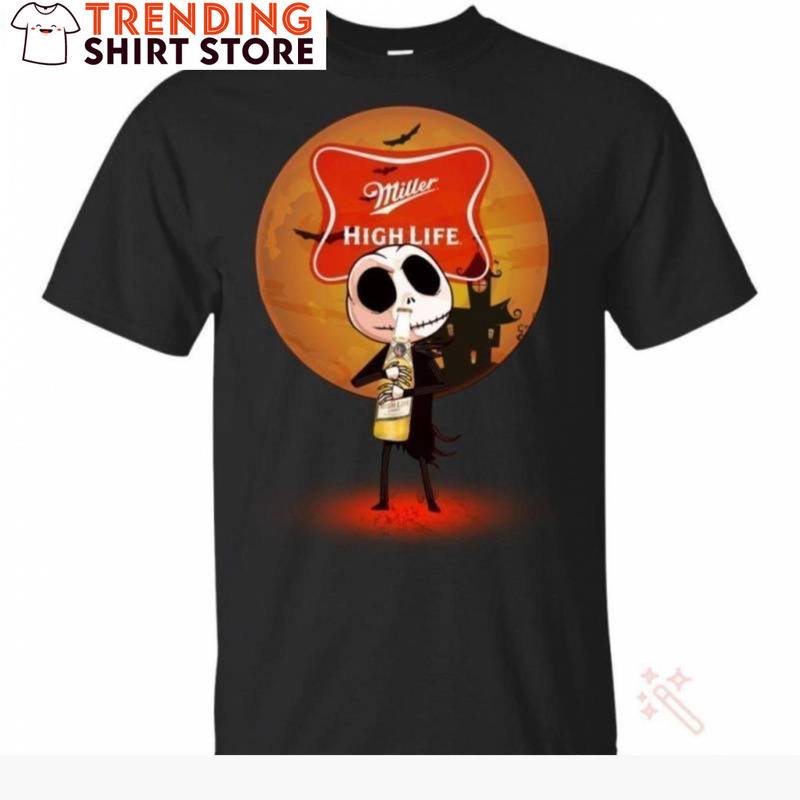 Miller High Life T-Shirt Jack Skellington Miller High Life T-Shirt Jack Skellington