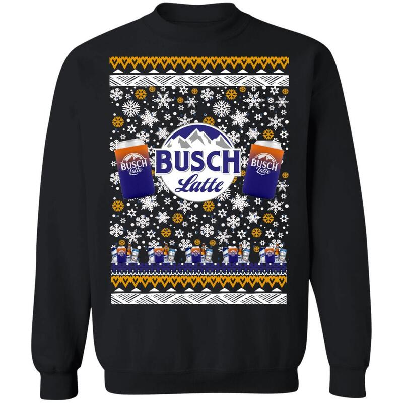 Busch Latte Ugly Christmas Sweater Beer Lover Christmas Gift