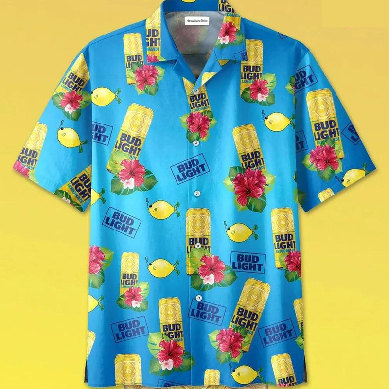 Bud Light Lemonade Aloha Hawaiian Shirt Gifts For Beer Lovers Bud Light Lemonade Aloha Hawaiian Shirt Gifts For Beer Lovers