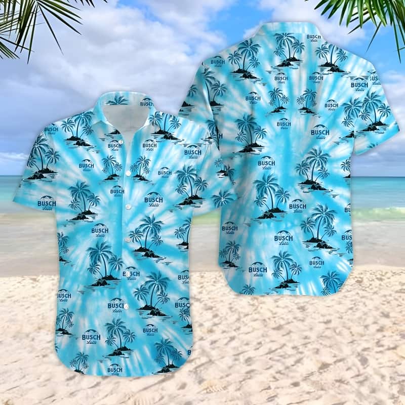 Busch Latte Hawaiian Shirt Coconut Trees Gift For Beer Lovers Busch Latte Hawaiian Shirt Coconut Trees Gift For Beer Lovers