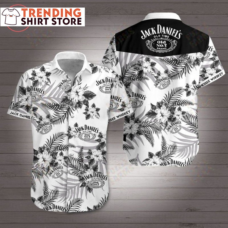 Jack Daniels Hawaiian Shirt Black Flora Jack Daniels Hawaiian Shirt Black Flora