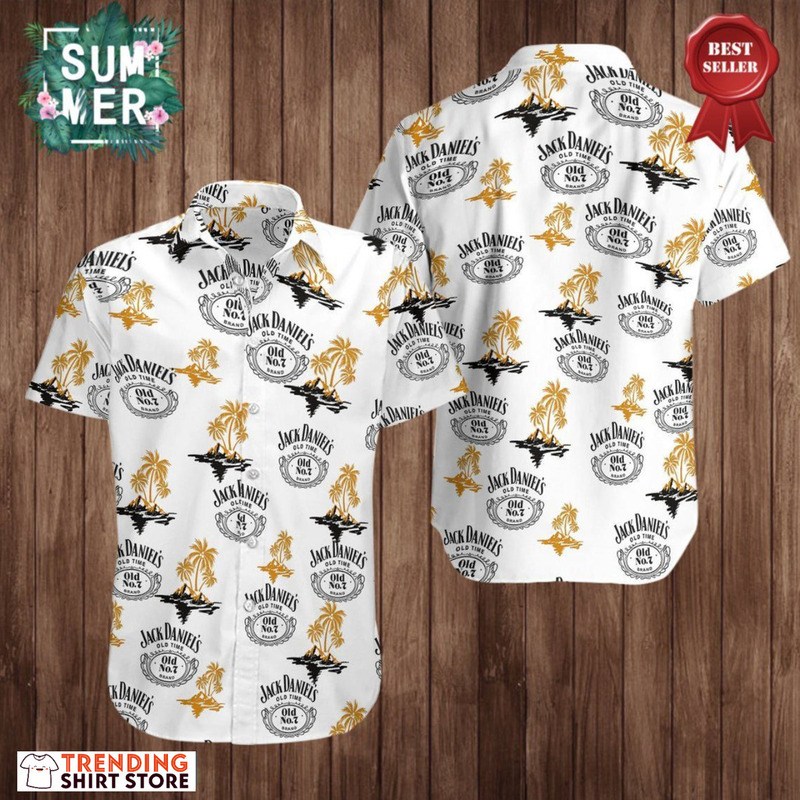 Jack Daniels Hawaiian Shirt Multiple Islands of Hawaii