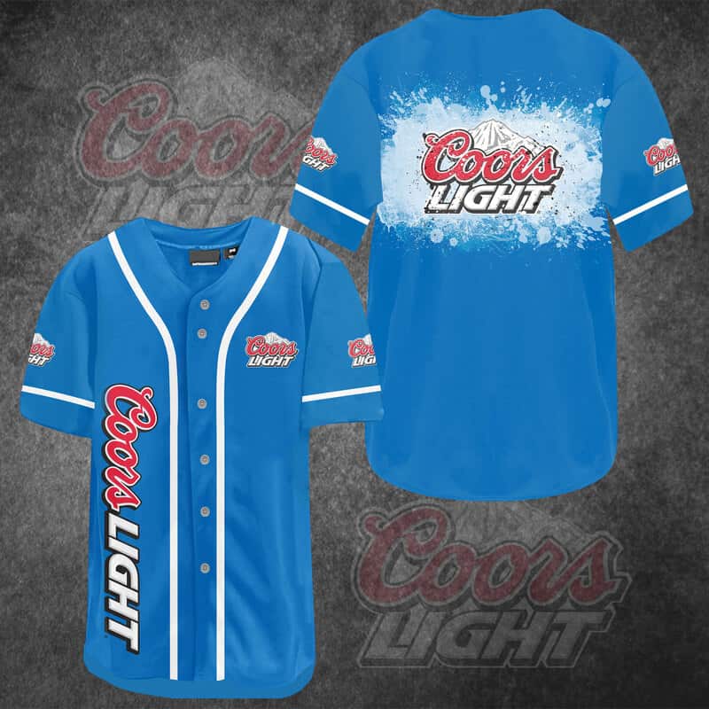 Blue Coors Light Baseball Jersey Best Gift For Beer Lovers Blue Coors Light Baseball Jersey Best Gift For Beer Lovers
