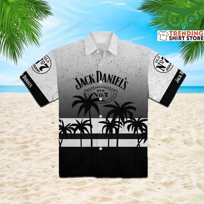 Vintage Jack Daniels Hawaiian Shirt Palm Trees Vintage Jack Daniels Hawaiian Shirt Palm Trees