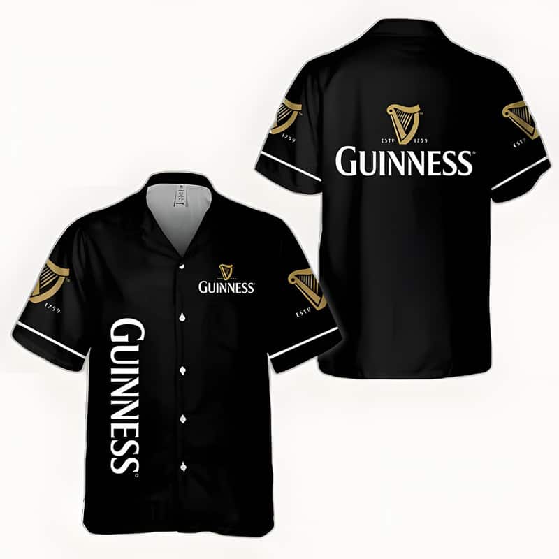 Basic Black Guinness Hawaiian Shirt Gift For Beer Lovers Basic Black Guinness Hawaiian Shirt Gift For Beer Lovers