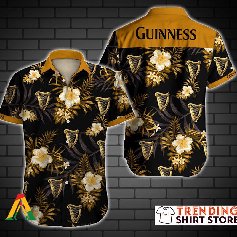 Guinness Hawaiian Shirt Tropical Flora For Beer Drinkers Guinness Hawaiian Shirt Tropical Flora For Beer Drinkers