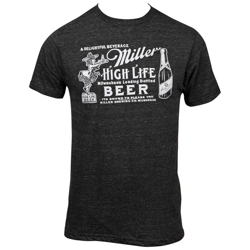 Classic Miller High Life Beer T-Shirt Girl In The Moon Classic Miller High Life Beer T-Shirt Girl In The Moon