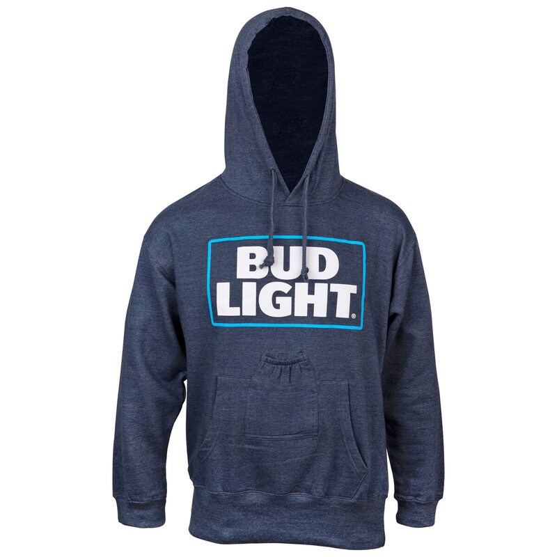 Basic Bud Light Hoodie With Beer Pouch Basic Bud Light Hoodie With Beer Pouch
