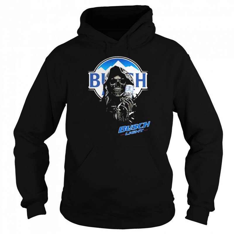 Horror Skull Holding Busch Light Beer Hoodie Horror Skull Holding Busch Light Beer Hoodie