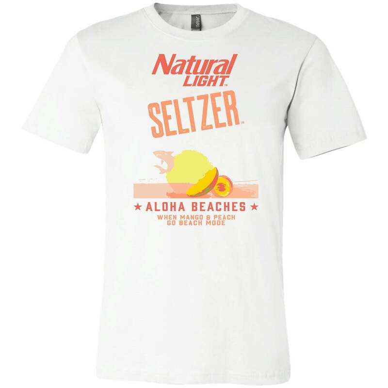Natural Light Seltzer Aloha Beaches T-Shirt Natural Light Seltzer Aloha Beaches T-Shirt