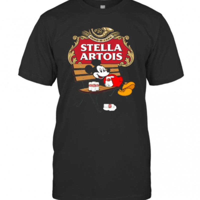 Mickey Mouse Loves Stella Artois T-Shirt Mickey Mouse Loves Stella Artois T-Shirt