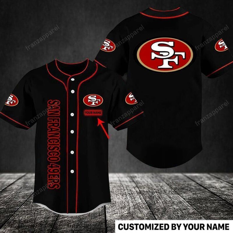 San Francisco 49ers Personalized Baseball Jersey Custom Name San Francisco 49ers Personalized Baseball Jersey Custom Name