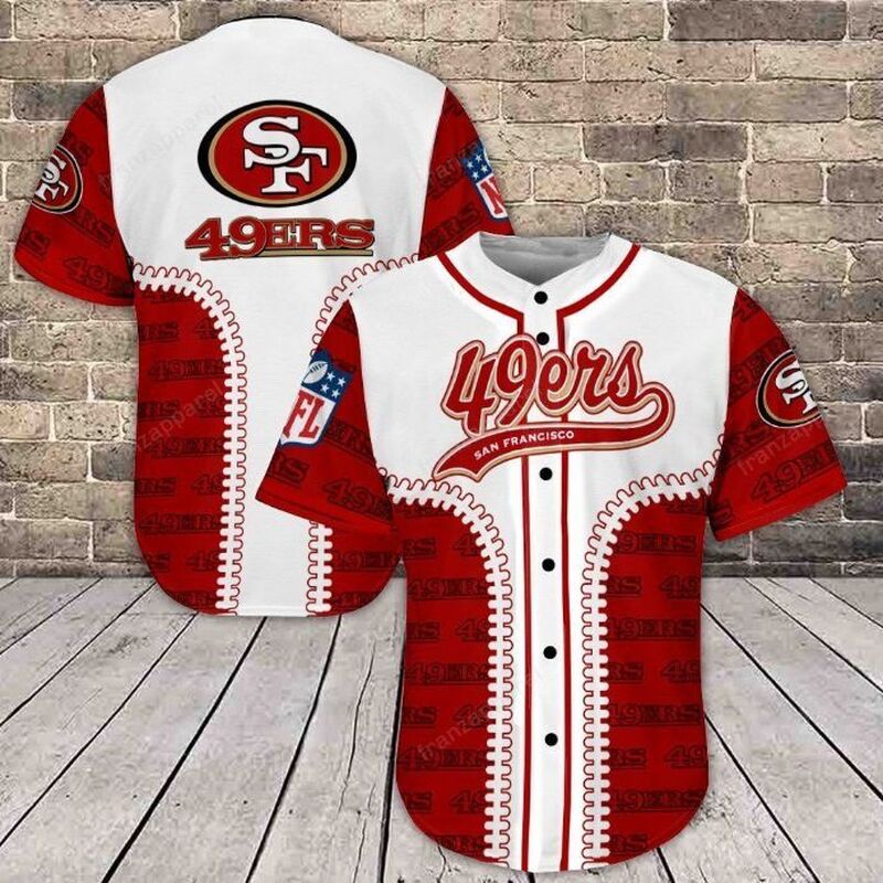 San Francisco 49ers Baseball Jersey Gift For 49ers Fans San Francisco 49ers Baseball Jersey Gift For 49ers Fans