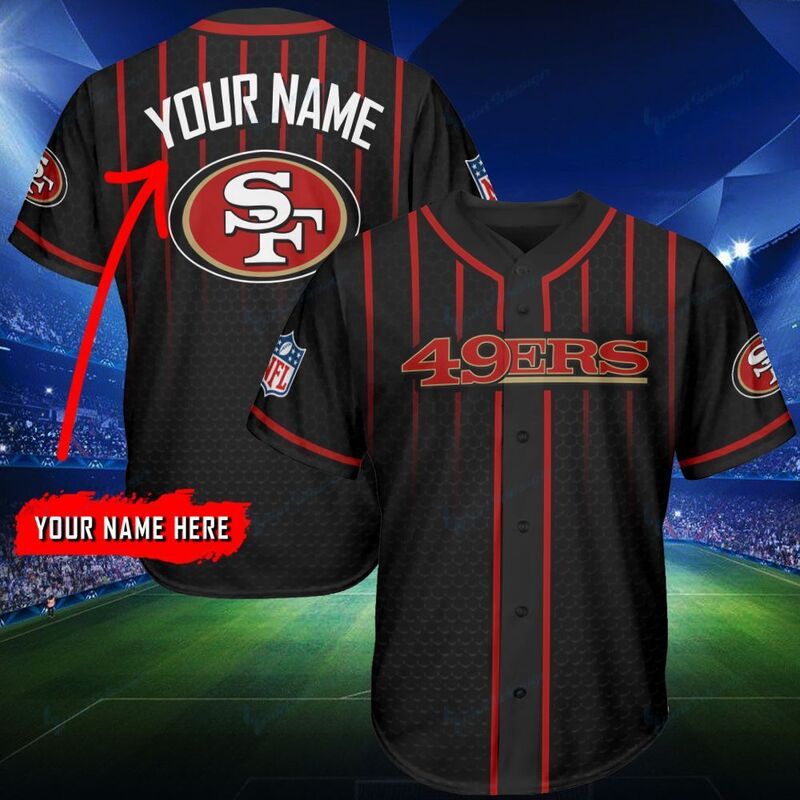NFL San Francisco 49ers Personalized Jersey Custom Name Baseball Jersey NFL San Francisco 49ers Personalized Jersey Custom Name Baseball Jersey