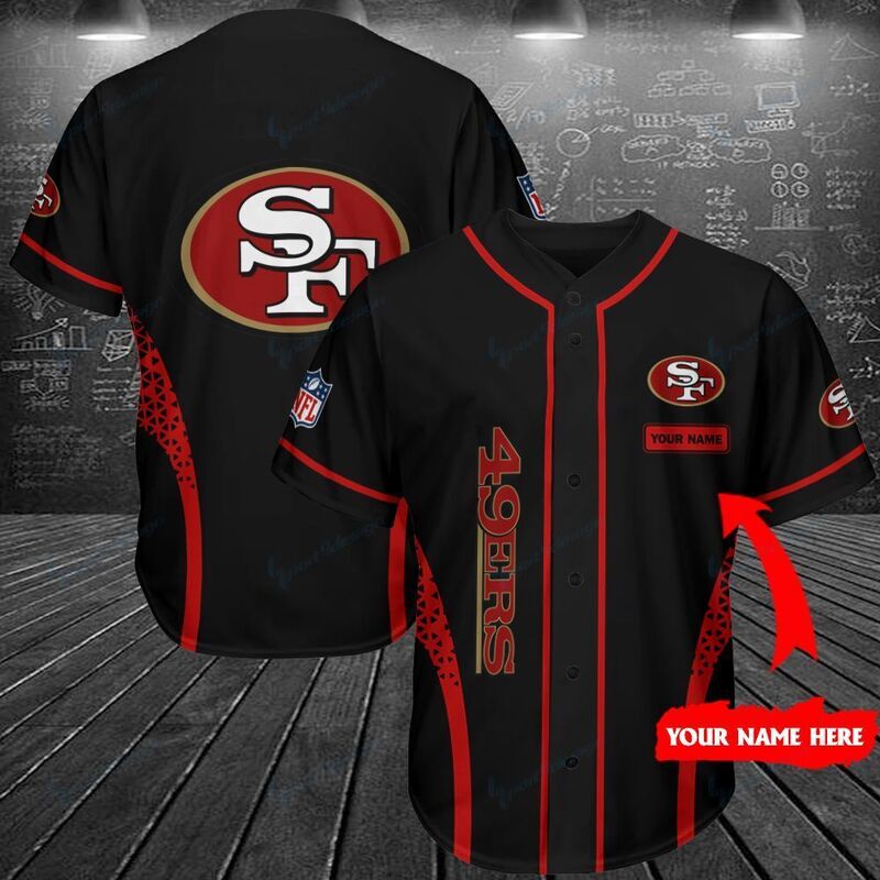 NFL San Francisco 49ers Personalized Jersey Customized Name Baseball Jersey NFL San Francisco 49ers Personalized Jersey Customized Name Baseball Jersey