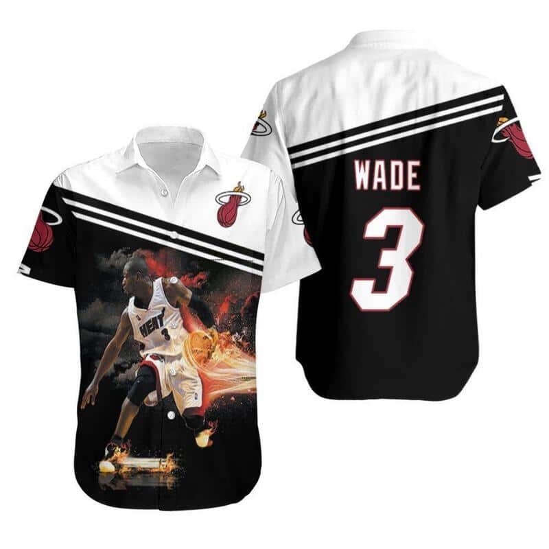 Dwyane Wade 3 Miami Heat Hawaiian Shirt For Basketball Fans Dwyane Wade 3 Miami Heat Hawaiian Shirt For Basketball Fans