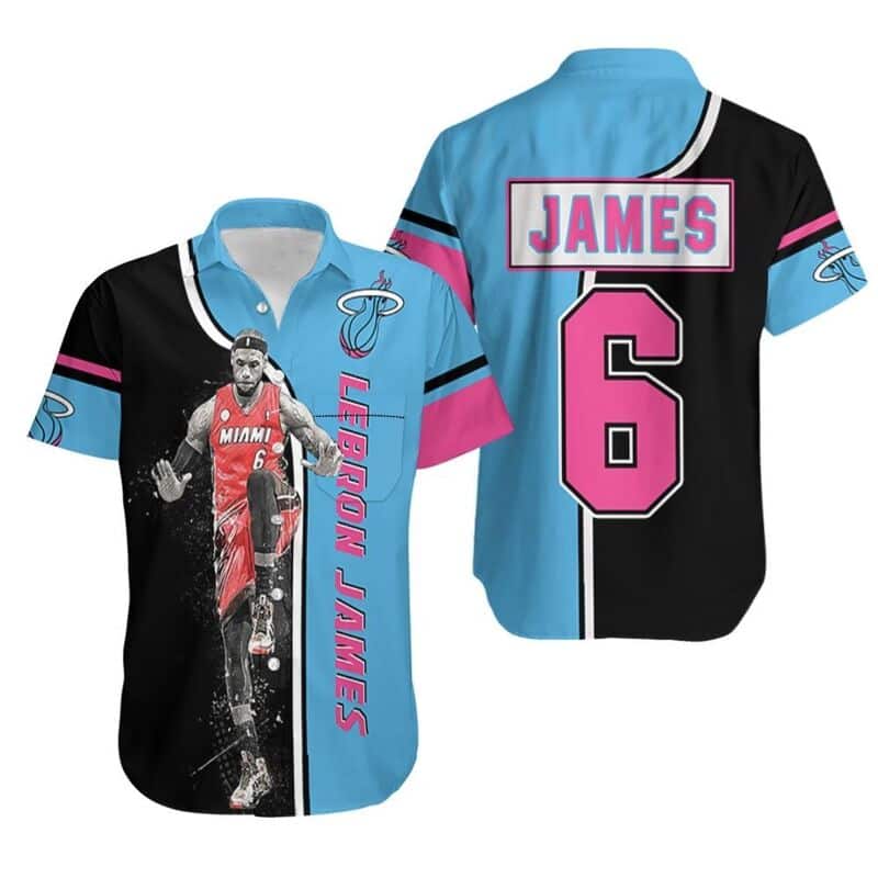 Lebron James 6 Miami Heat Hawaiian Shirt Gift For Basketball Lovers Lebron James 6 Miami Heat Hawaiian Shirt Gift For Basketball Lovers