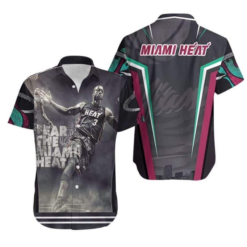 Dwyane Wade Fear The Miami Heat Hawaiian Shirt Dwyane Wade Fear The Miami Heat Hawaiian Shirt