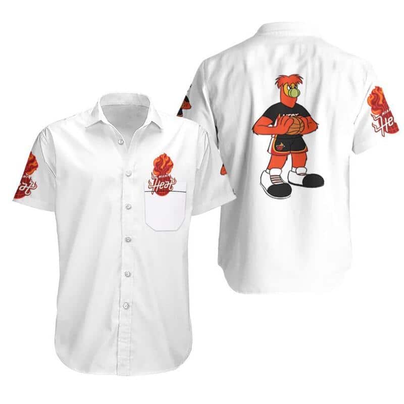 Mascot Miami Heat Hawaiian Shirt Gift For Heat Fans Mascot Miami Heat Hawaiian Shirt Gift For Heat Fans