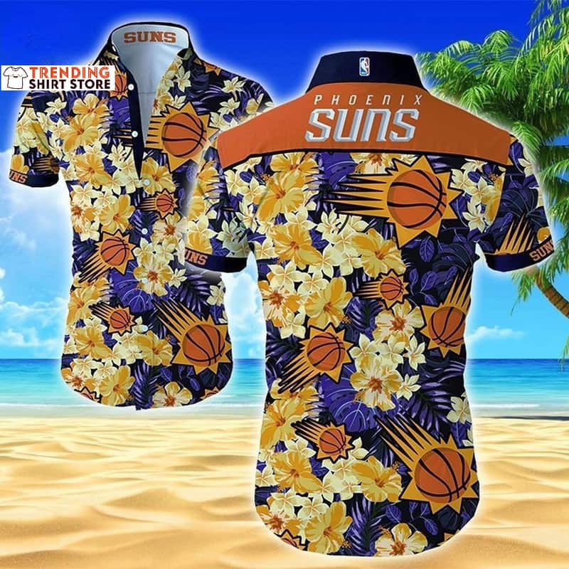 NBA Phoenix Suns Hawaiian Shirt Tropical Flora Beach Lovers Gift NBA Phoenix Suns Hawaiian Shirt Tropical Flora Beach Lovers Gift