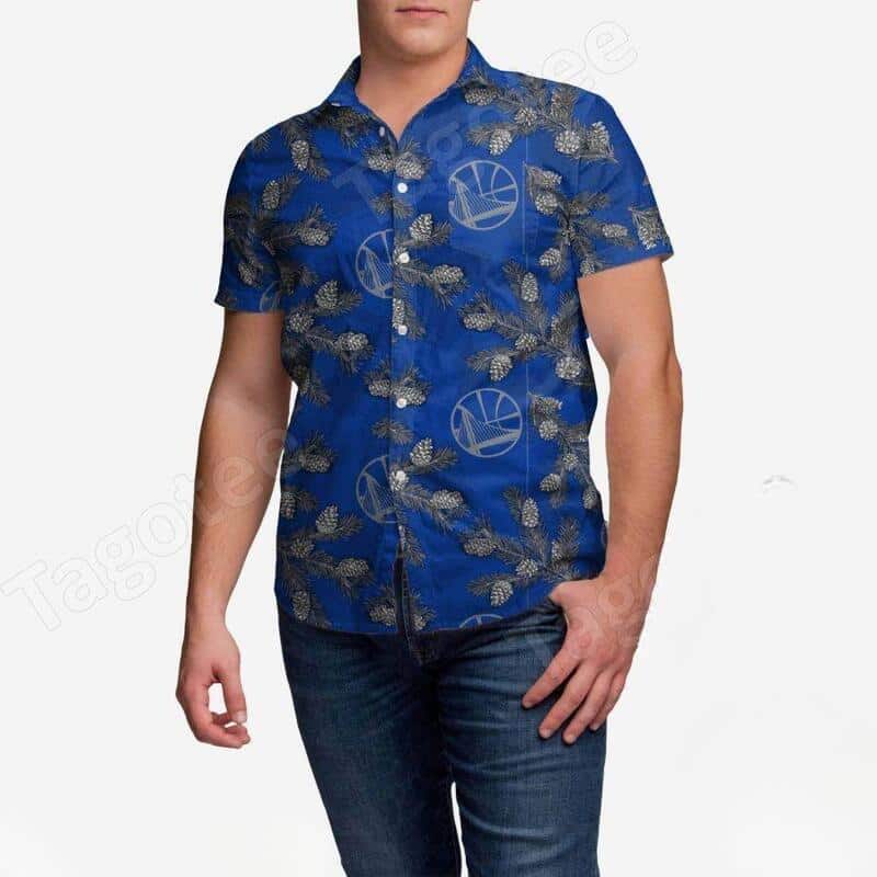 Golden State Warriors Pinecone Hawaiian Shirt