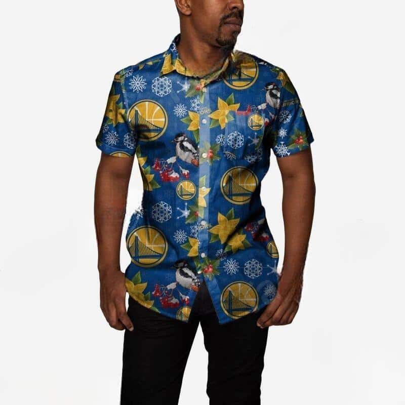 Golden State Warriors Mistletoe Hawaiian Shirt Golden State Warriors Mistletoe Hawaiian Shirt