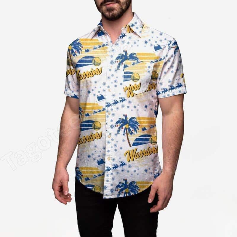Golden State Warriors Hawaiian Shirt Winter Tropical Golden State Warriors Hawaiian Shirt Winter Tropical