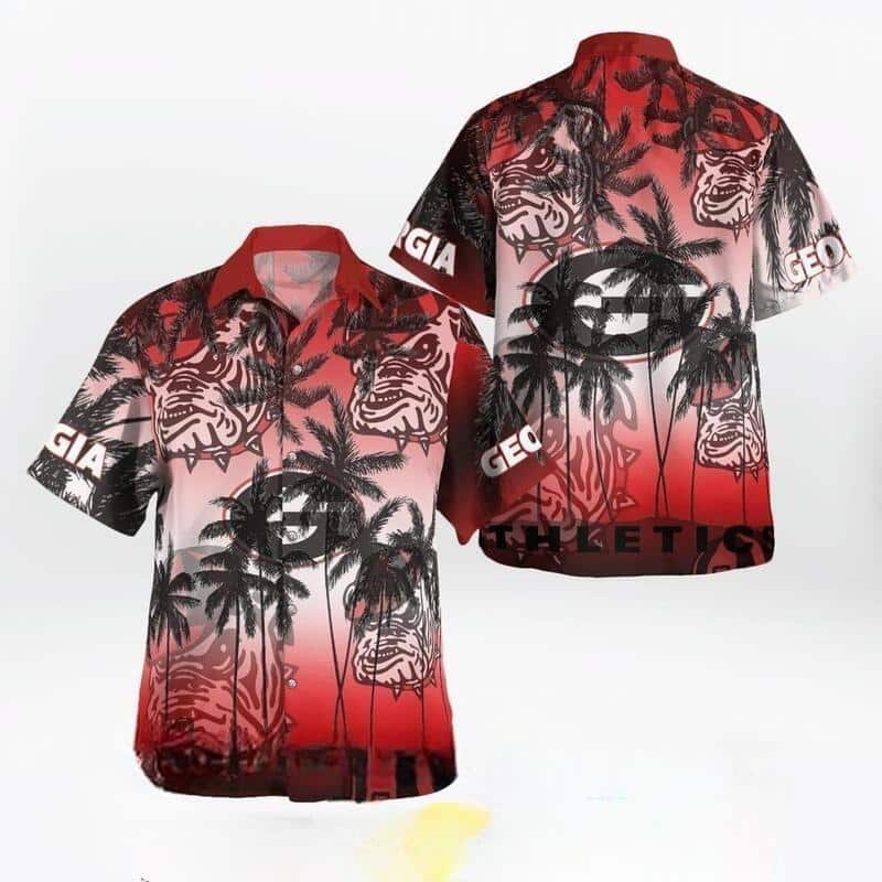 Georgia Bulldogs NCAA Palm Tree UGA Hawaiian Shirt Georgia Bulldogs NCAA Palm Tree UGA Hawaiian Shirt