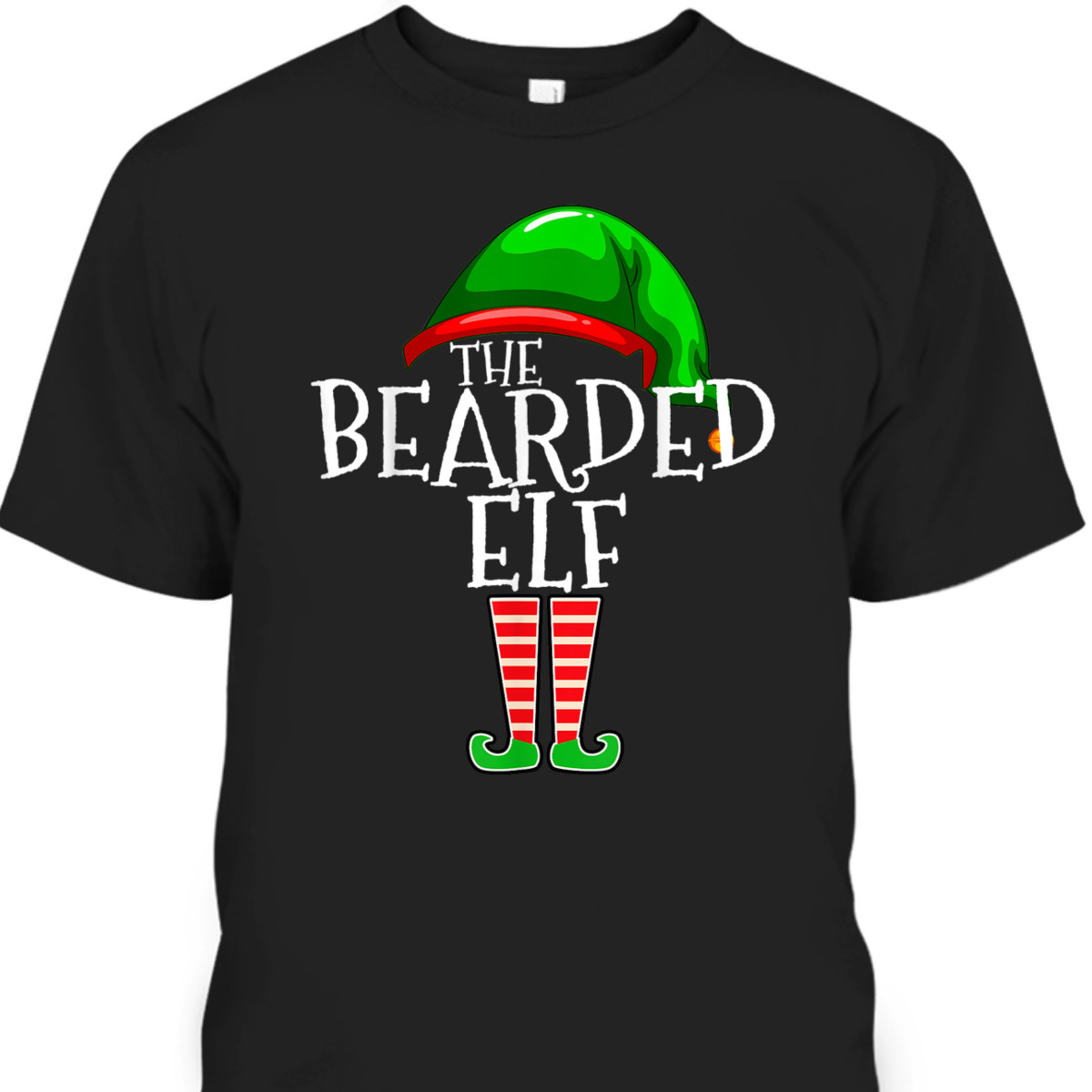 The Bearded Elf Family Matching Group Christmas Gift Beard T-Shirt