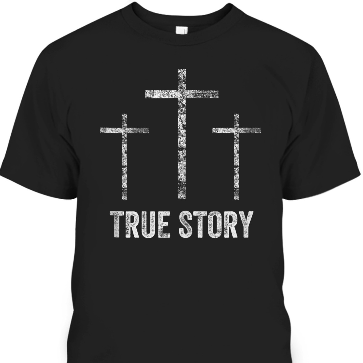 Christian Christmas Resurrection Day Jesus Three Crosses T-Shirt